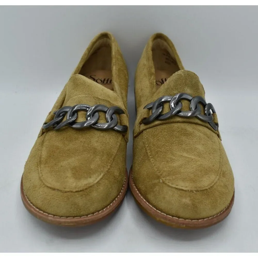 Sofft Womens Size 10‎ Nevara Hazelwood Suede Slip On Loafers Shoes